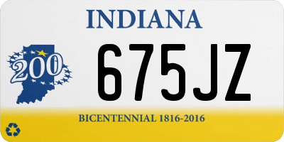 IN license plate 675JZ