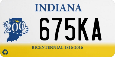 IN license plate 675KA