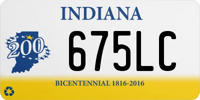 IN license plate 675LC
