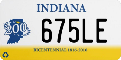 IN license plate 675LE