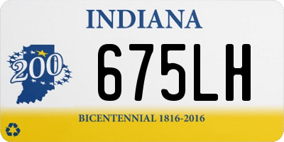 IN license plate 675LH