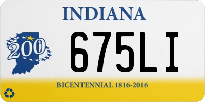 IN license plate 675LI