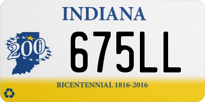 IN license plate 675LL