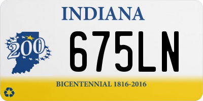 IN license plate 675LN