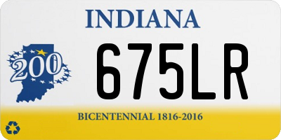IN license plate 675LR