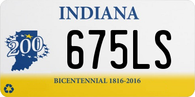 IN license plate 675LS
