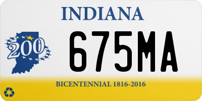 IN license plate 675MA