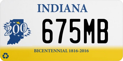 IN license plate 675MB