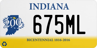 IN license plate 675ML