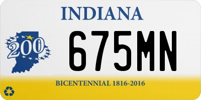 IN license plate 675MN