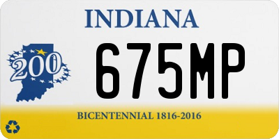 IN license plate 675MP