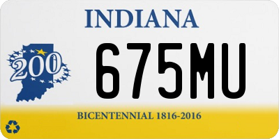 IN license plate 675MU