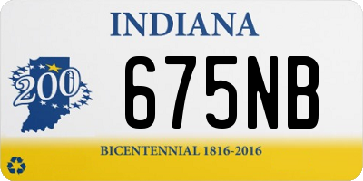 IN license plate 675NB