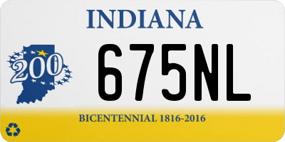 IN license plate 675NL