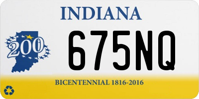 IN license plate 675NQ