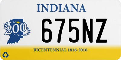 IN license plate 675NZ