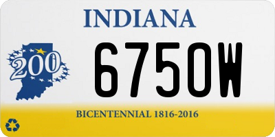 IN license plate 675OW