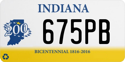 IN license plate 675PB