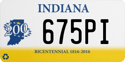 IN license plate 675PI
