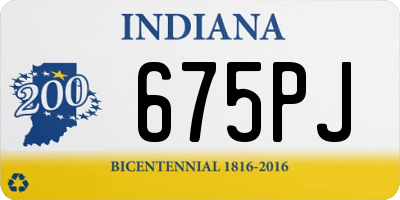 IN license plate 675PJ