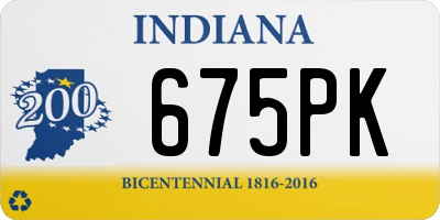 IN license plate 675PK