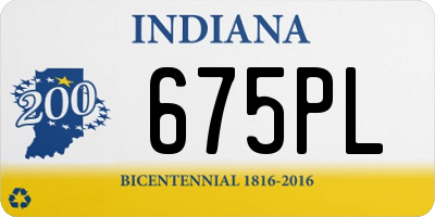 IN license plate 675PL