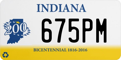 IN license plate 675PM