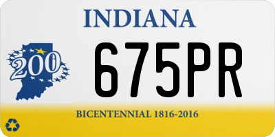 IN license plate 675PR