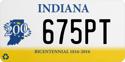 IN license plate 675PT