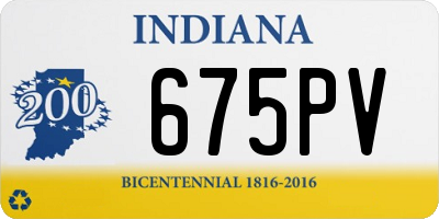 IN license plate 675PV