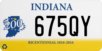 IN license plate 675QY