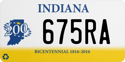 IN license plate 675RA