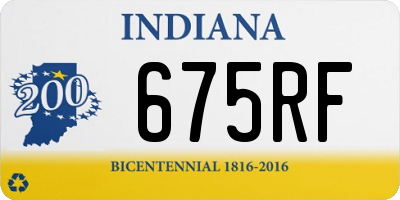 IN license plate 675RF