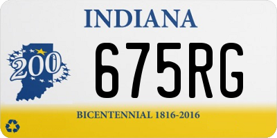 IN license plate 675RG