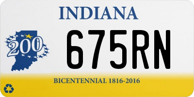 IN license plate 675RN