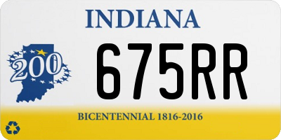 IN license plate 675RR