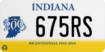 IN license plate 675RS