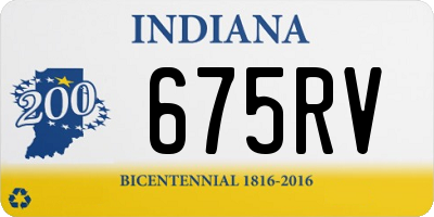 IN license plate 675RV