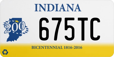 IN license plate 675TC