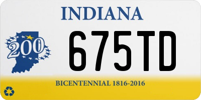 IN license plate 675TD