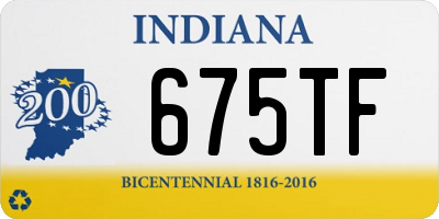 IN license plate 675TF