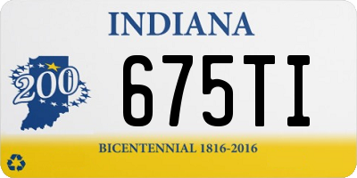 IN license plate 675TI