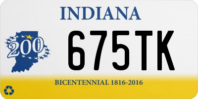 IN license plate 675TK