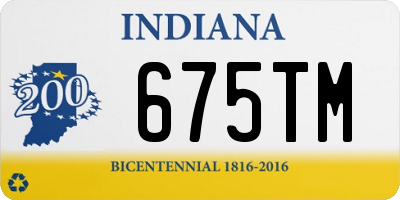 IN license plate 675TM