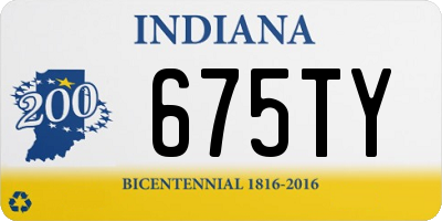 IN license plate 675TY