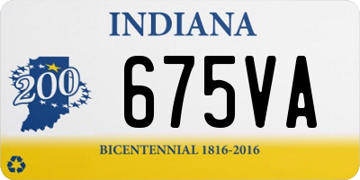 IN license plate 675VA