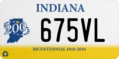 IN license plate 675VL