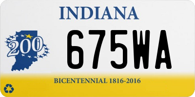 IN license plate 675WA