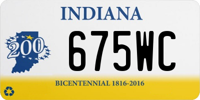 IN license plate 675WC