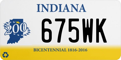 IN license plate 675WK